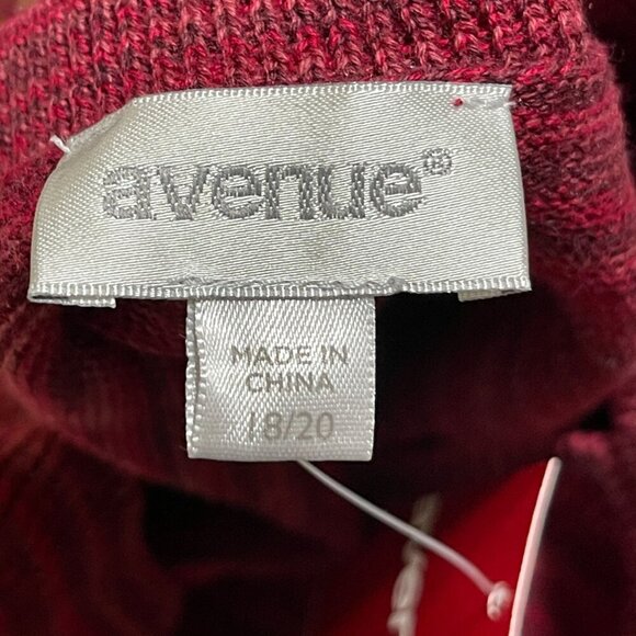 New Avenue Women's Sweater Red Pink Size 18/20 Knit Tunic Cotton - Picture 4 of 8